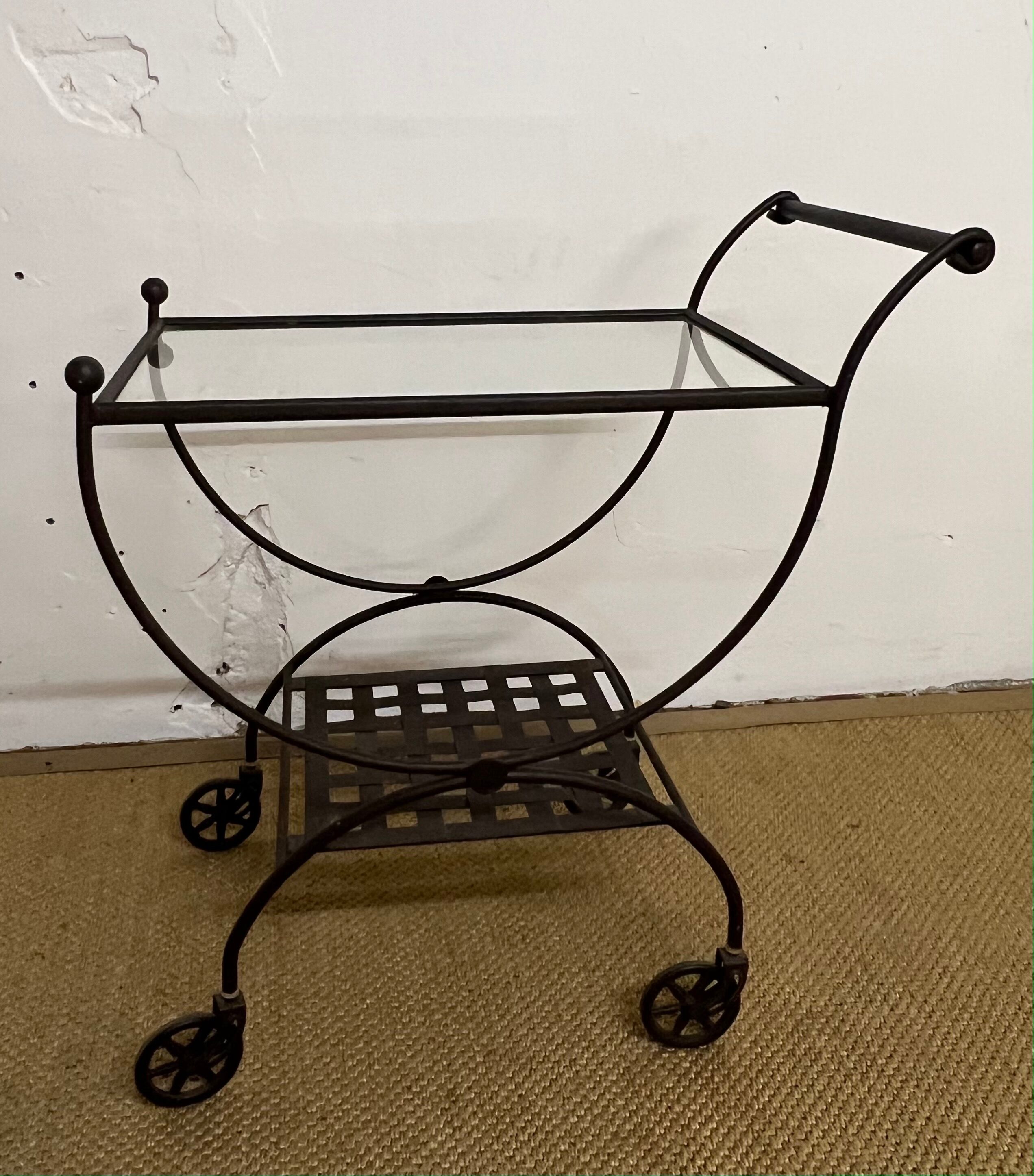 Wrought iron service trolley