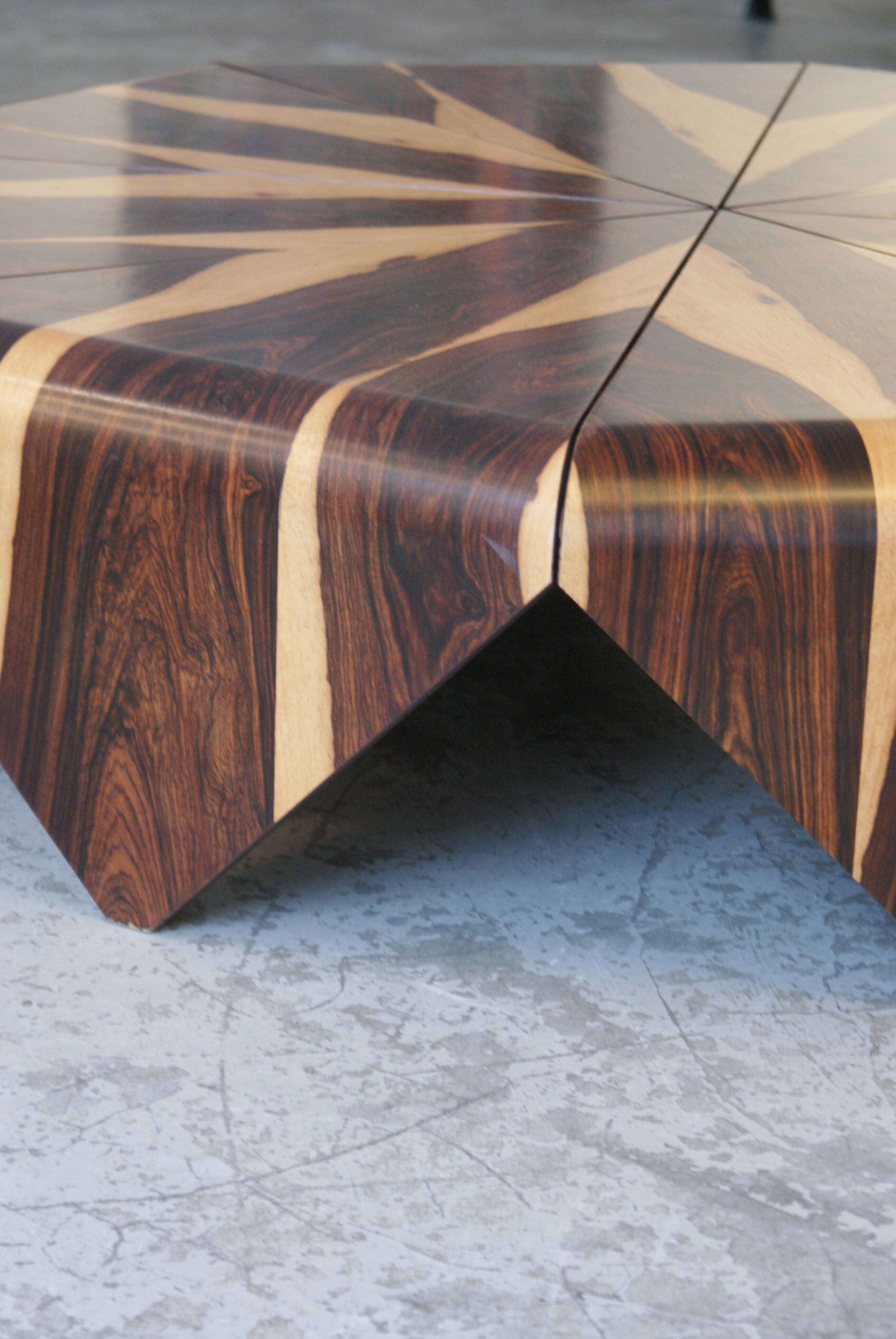 Petala Coffee Table in Cocobolo Wood by Jorge Zalszupin, Latelier Brazil, 1959