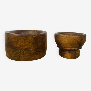 Duo Scandinavian teak bowls from the 60s