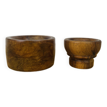 Duo Scandinavian teak bowls from the 60s