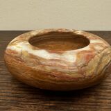 Vintage Orange Marble Ashtray Diameter 12 cm