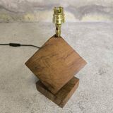 Vintage table lamp in solid oak