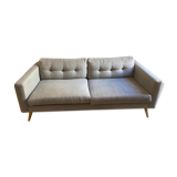Scandinavian-style 3-seater grey sofa