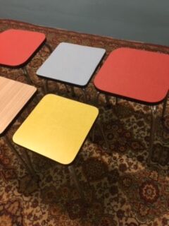Vintage stools in formica