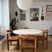 4 pine armchairs from the 1970s