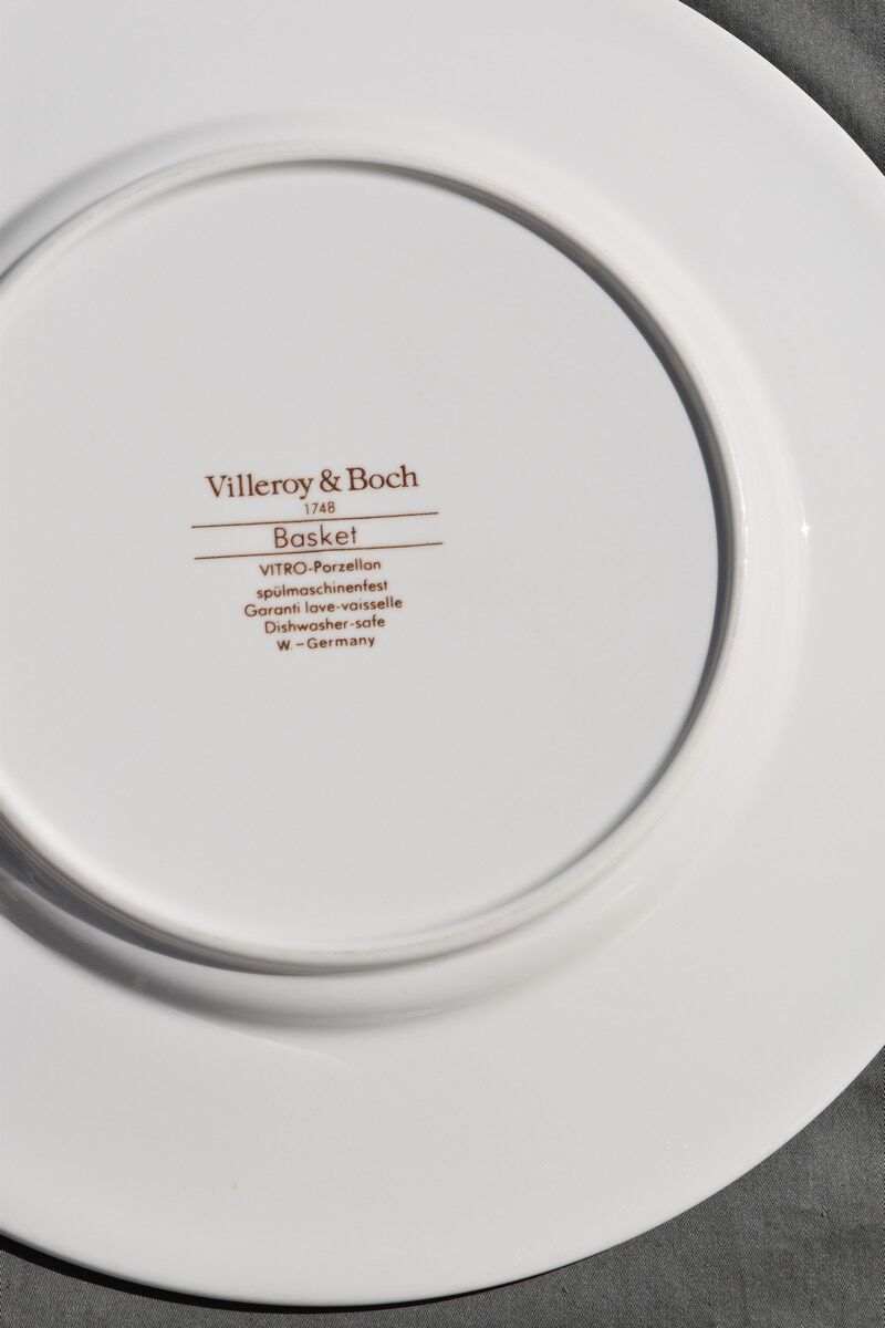 6 flat plates Villeroy & Boch basket model