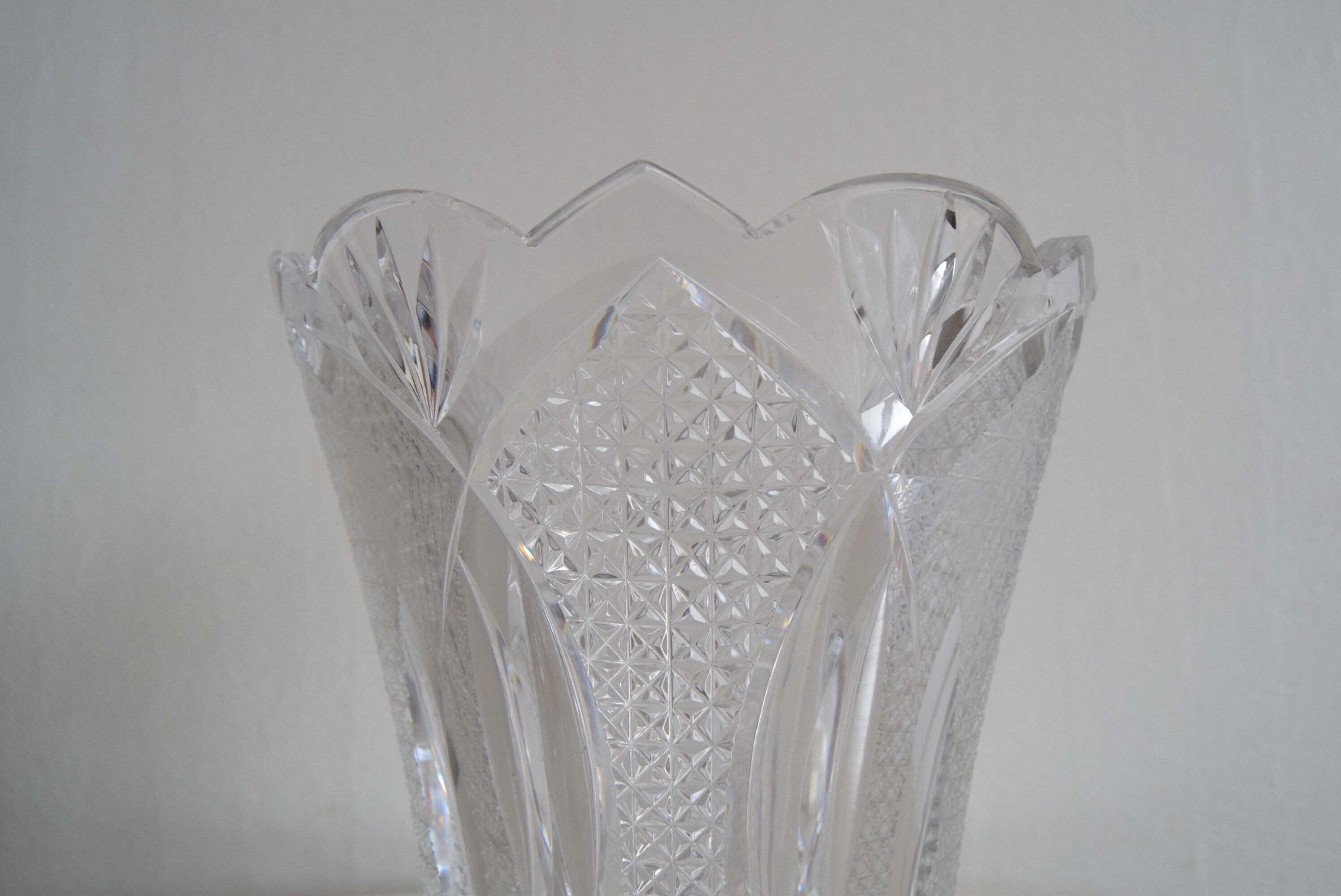 Crystal vase Novy Bor 1960s