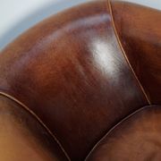 Vintage Dutch cognac coloured leather club chair, set of 2