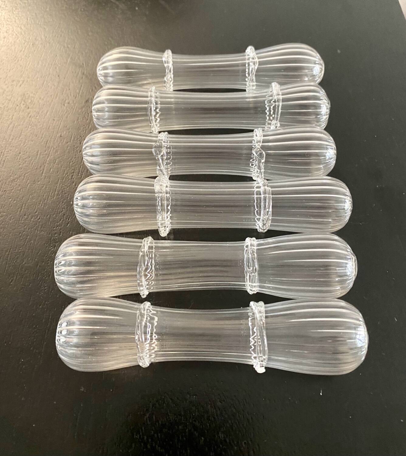 6 Venetian knife holders in blown glass