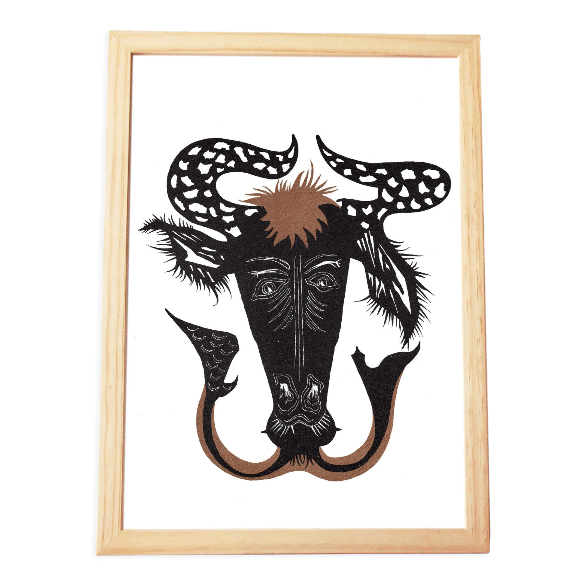 Original lithograph Jean Lurçat "Mermaid Bull of Aden"