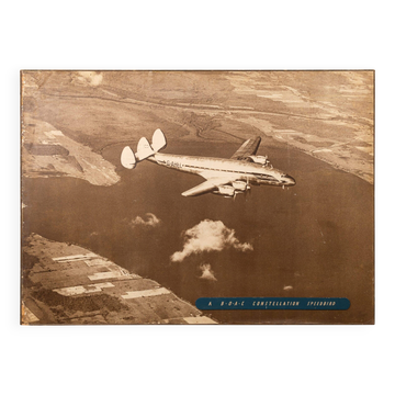 Vintage 20thC Large Photograph Of A Boac Constellation Speedbird c.1950
