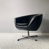 2 mid century Swedish 1960’s swivel ‘pod’ chairs by Overman