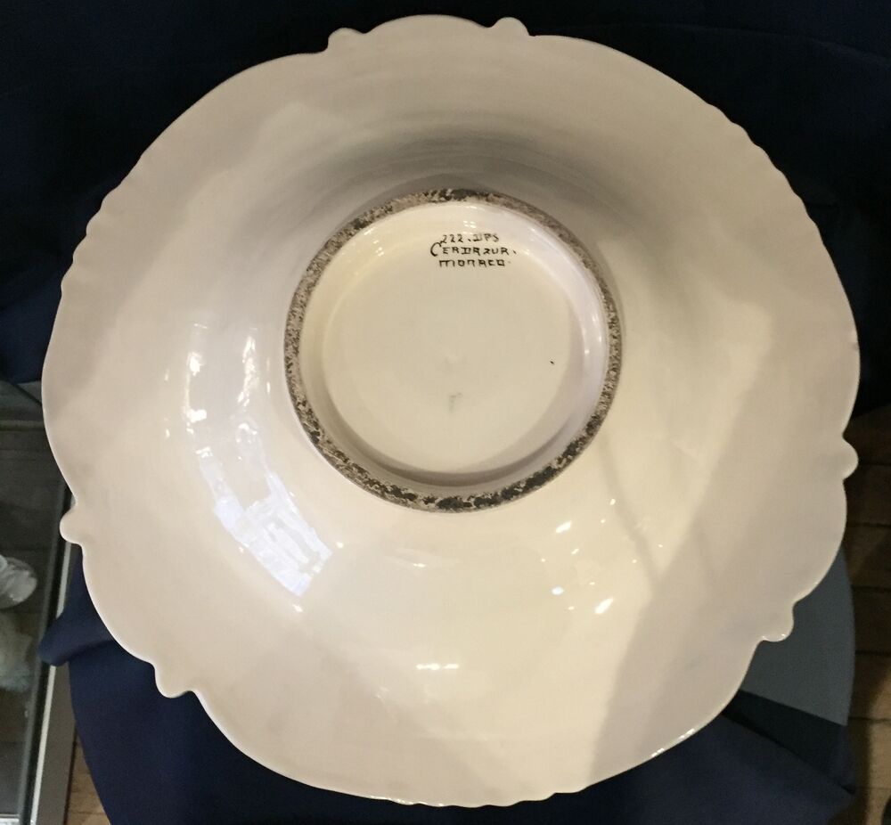 Vintage fruit cup with fish decoration cerdazur monaco