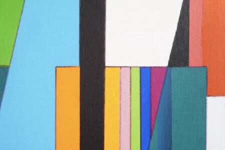 Guy Vandenbranden, Abstract Geometric Oil on Canvas