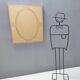 Bronze Rectangular Wall Mirror by Giannobi, Italy