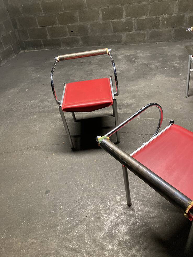4 post-modern armchairs 1980