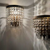 1970s brass pendant wall lights