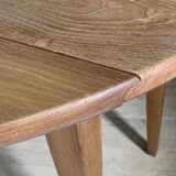Modular table with vintage solid oak flap