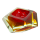 Murano glass sommerso diamond bowl ashtray element by flavio poli, italy, 1970s