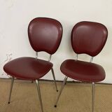 Pair of vintage leatherette chairs