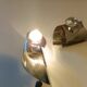 Pair of brushed aluminum sconces UFO 1970