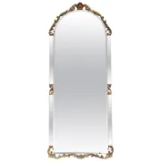 Vintage Art Deco Mirror with Bevelled Glass Panels in Peach by Atsonea, 1960s