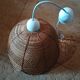Vintage braided rattan pendant light