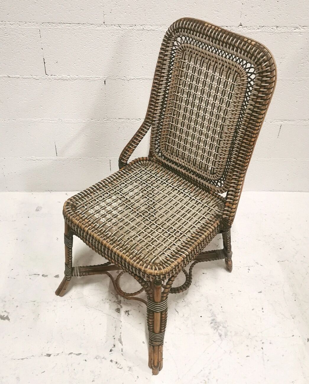 Perret and Vibert rattan chair, late 19th century