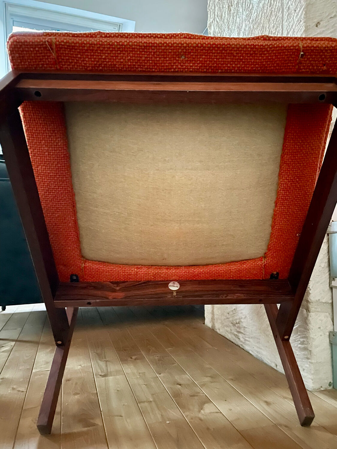 Paire chauffeuses scandinaves vintage