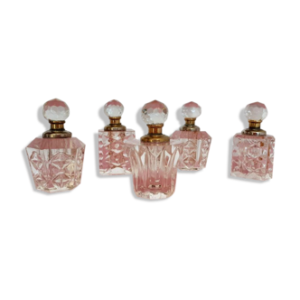 5 old miniature perfume bottles