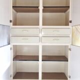 Buffet en formica blanc tramé vert des années 60