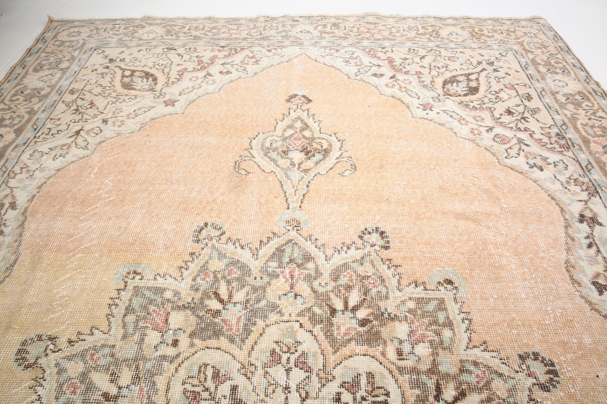 7x11 classic turkish vintage rug, vintage carpet rug 331x205cm