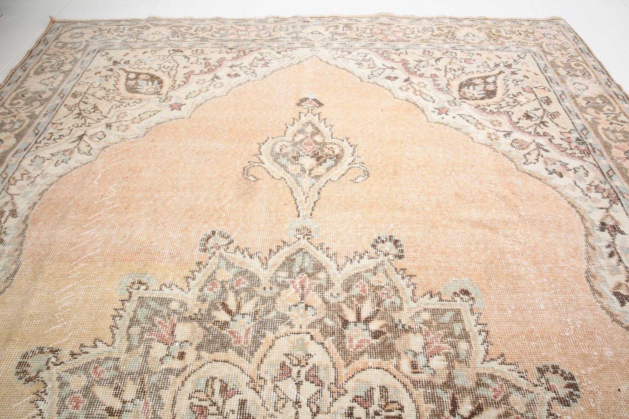 7x11 classic turkish vintage rug, vintage carpet rug 331x205cm