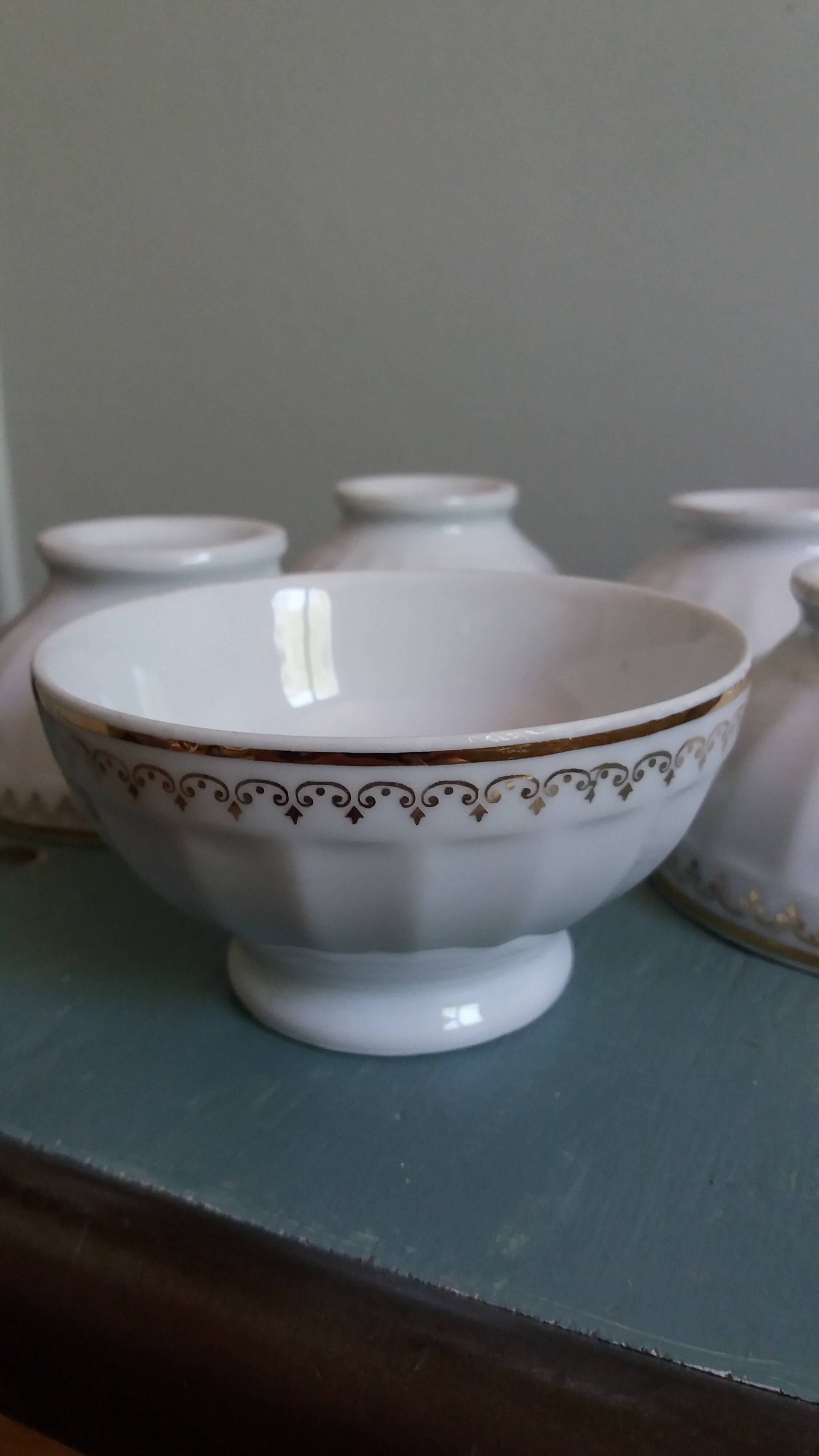 Bols côtelés en porcelaine de Chauvigny, Fernand Deshoulières