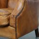 Vintage Armchair Made of Sheepskin Leather