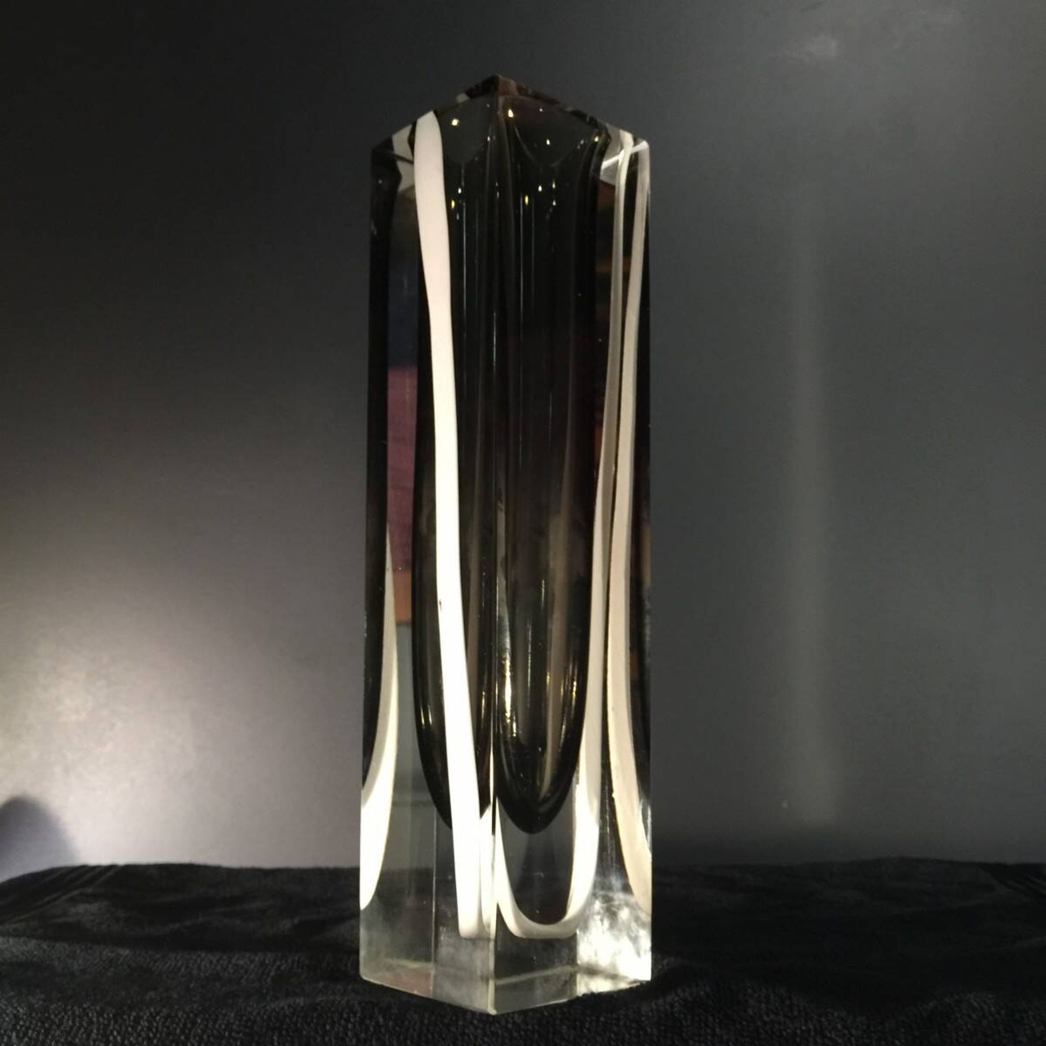 FLAVIO POLI for SEGUSO Vetri d'arte, Multi-layered glass vase, Murano, circa