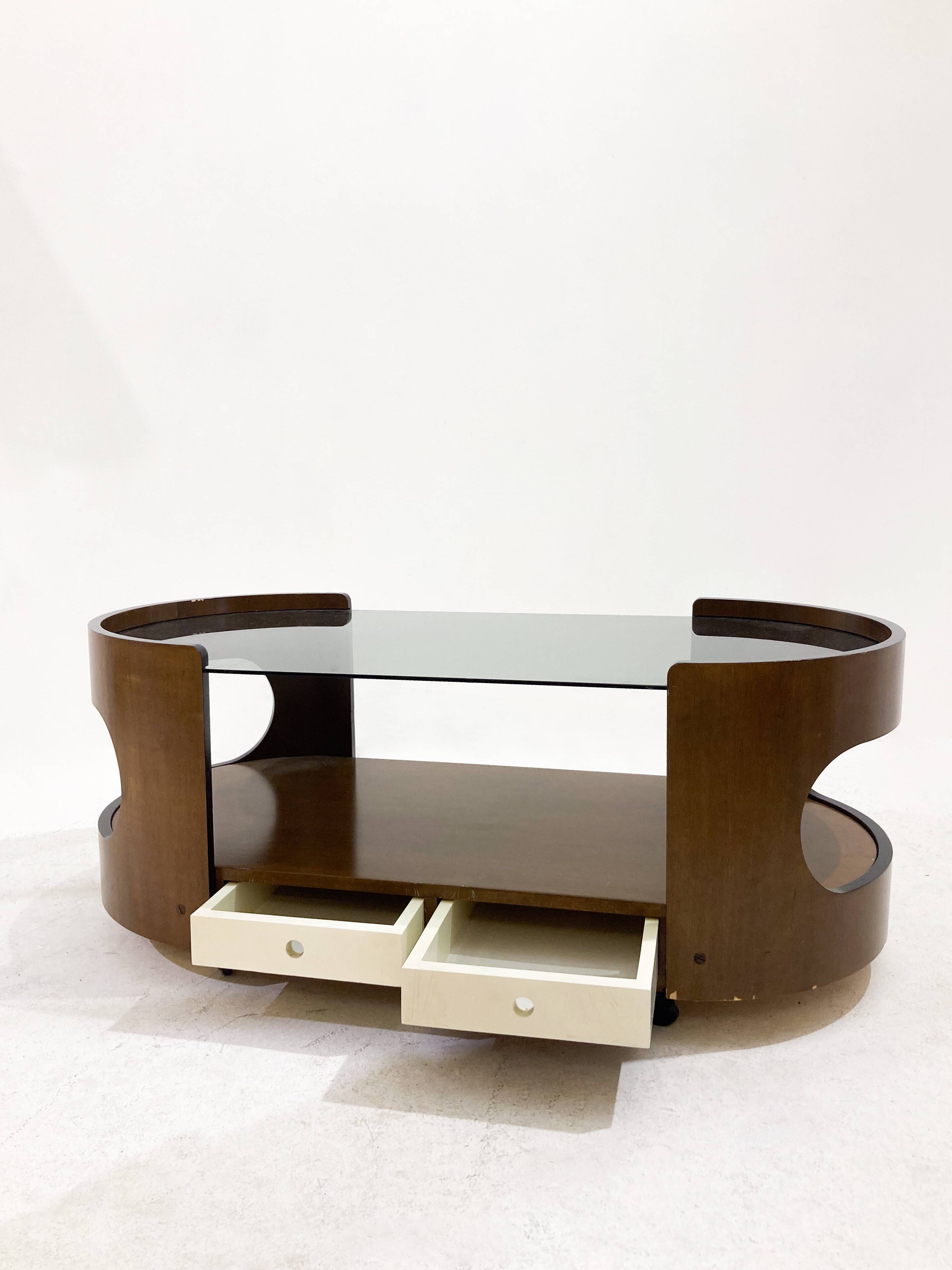 Mid-Century Moder Coffee Table in the style of Joe Colombo, 1970s