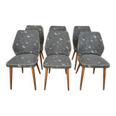 Suite de 6 chaises vintage – Design années 1950/1960 (br)