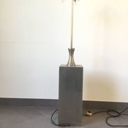 Lampe carrée en laiton chromé, 1970