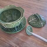Cabbage soup tureen in earthenware