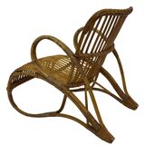 Vintage Rattan Chair Dirk Van Sliedregt Rohe Noordwolde 1960