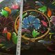 Mid-century hand-painted floral decorative tray / catchall 49 cm / 33 cm