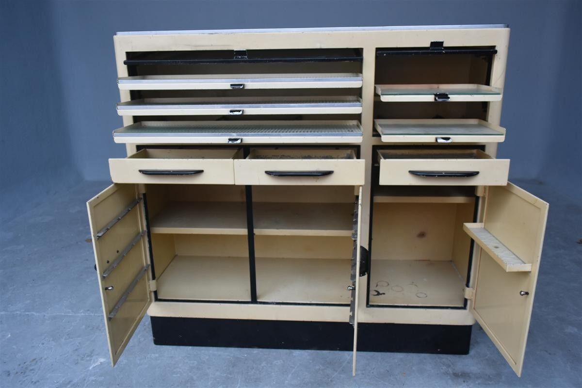 Furniture business in dentist painted plate 1950