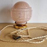 Table lamp in pink Clichy glass