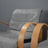 Leather Armchair by Tord Björklund for Ikea, 1980s