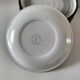 Ensemble de 10 assiettes Salins décor spirale minérale gris et brun
