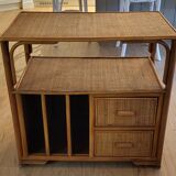 Rattan vinyl storage cabinet