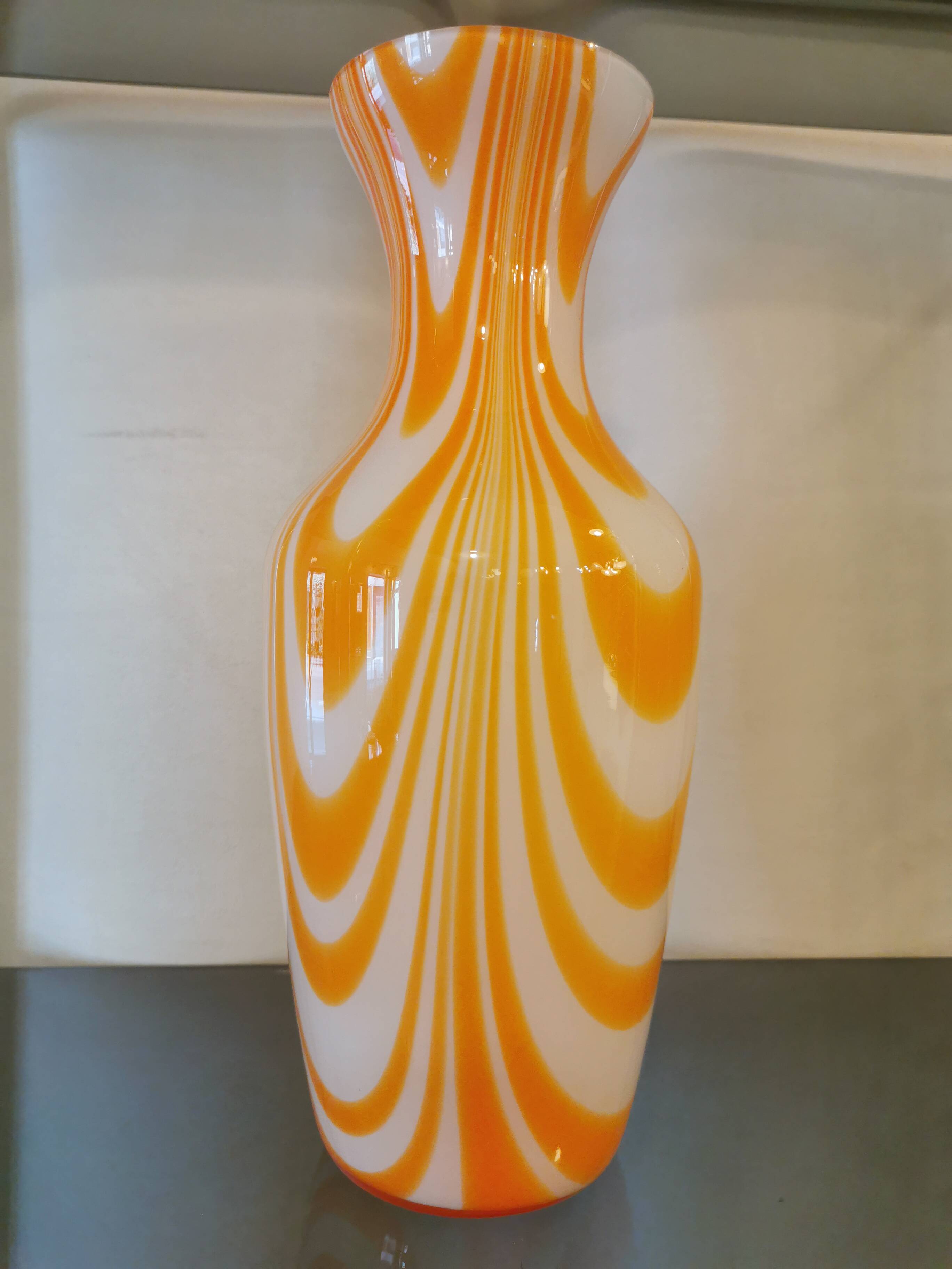 Large vintage Murano glass vase, Italy, 70s