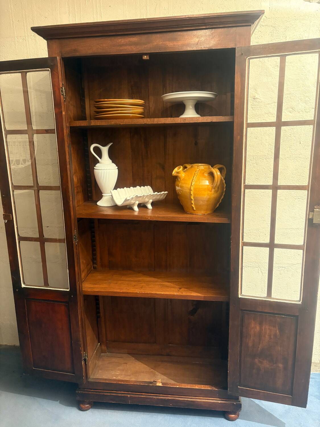 Antique glass dresser
