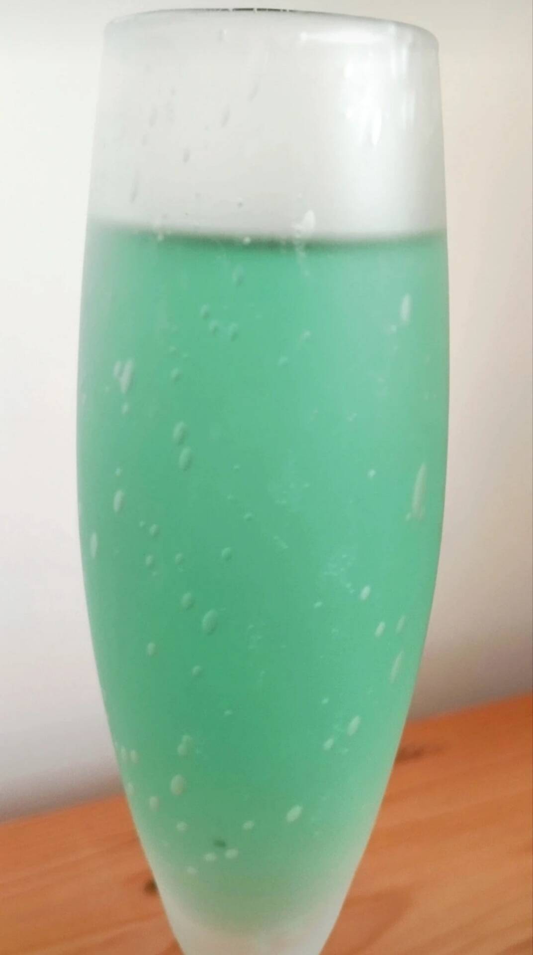 Lot of frosted bubble glass champagne flutes from Biot glassware.